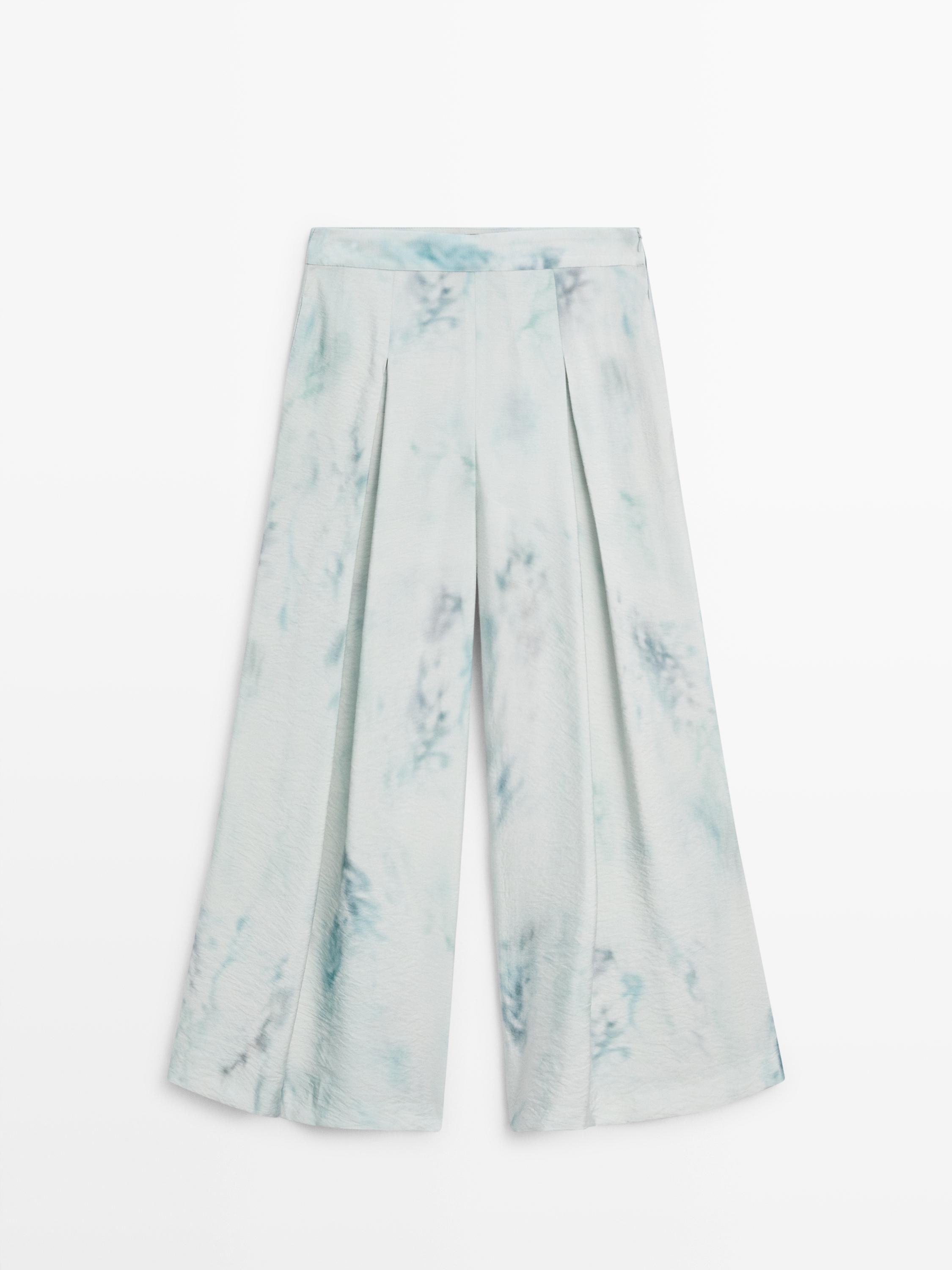 Pantalon plissé imprimé